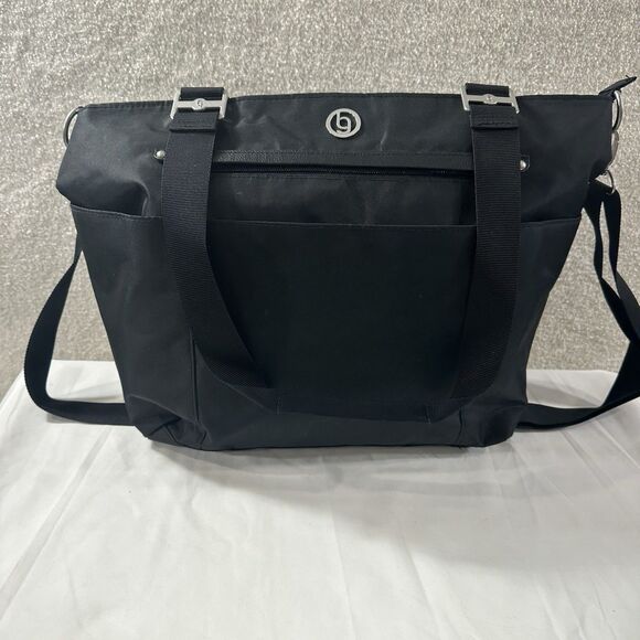 Baggallini Handbags - Baggalini Black Nylon Handbag, Small Tote Bag, Purse Shoulder Bag Pockets￼